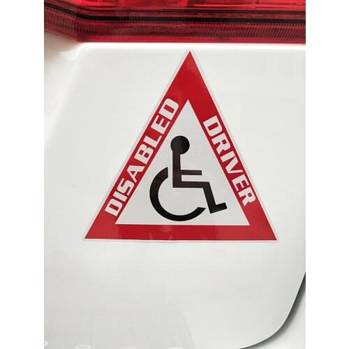 ZTTZDY 14cm*12.7cm Disabled Driver Self Adhesive Sticker Fun Decal PVC Car Sticker YJ1-0054