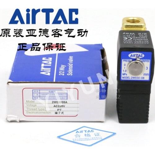 2W030-06 2W030-08 Pneumatic components AIRTAC 2W series original Pneumatic water solenoid valves One year warranty