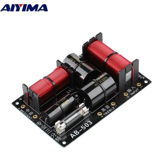 AIYIMA 380W 3 Way Hifi Audio Treble Midrange Bass Frequency Divider Professinal Stereo Crossover Filters for 4-8 ohm Speakers