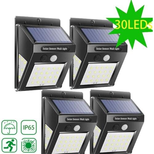 30 LED Garden Solar Light Motion Sensor Wall Spotlight Outdoor Street Lamp Solar Power Garden Lights Sunlight for Garden Path