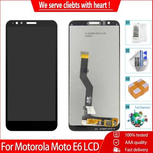 5.5" Original Display For Motorola Moto E6 LCD Display Touch Screen Digitizer Assembly Replacement For Motorola Moto E6 LCD
