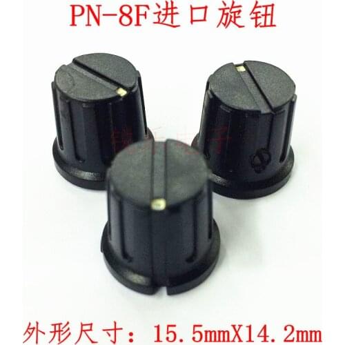 [BELLA]Potentiometer knob, PN-8F knob, aperture 6.35MM hat, Taiwan 6.35 knob 3590S.--50PCS/LOT