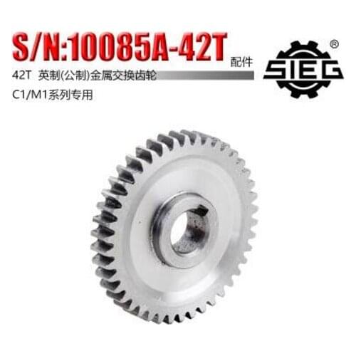 Free shipping 1pc 42T SIEG: S / N: 10085B Exchange gears milling machines C1 M1 metal gear mini lathe gears Metal