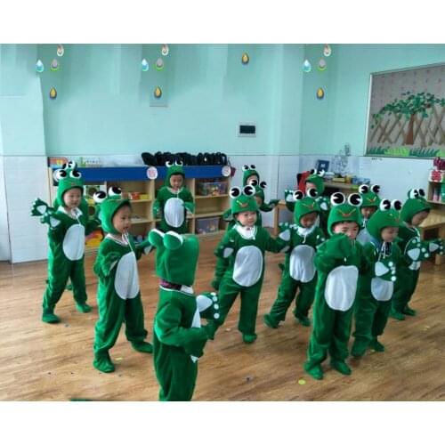 Childrens frog dance costume frog costume tadpole looking for mother small frog little frog cartoon animal dance costume
