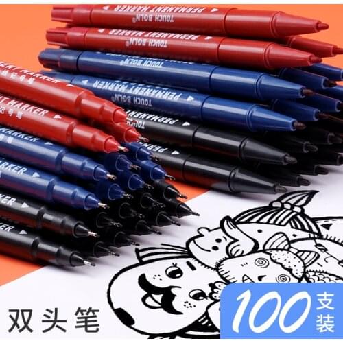 Double-headed marker hook line pen students use ultra-fine and smooth line drawing marker pen art supplies