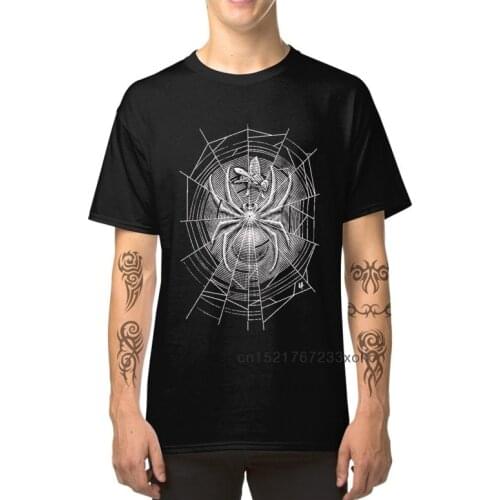 Predator T-shirts Latest Spider Web Print Men Tshirt Awesome Designer Clothes Male Summer 100% Cotton Tops Tees Satanic Shirts