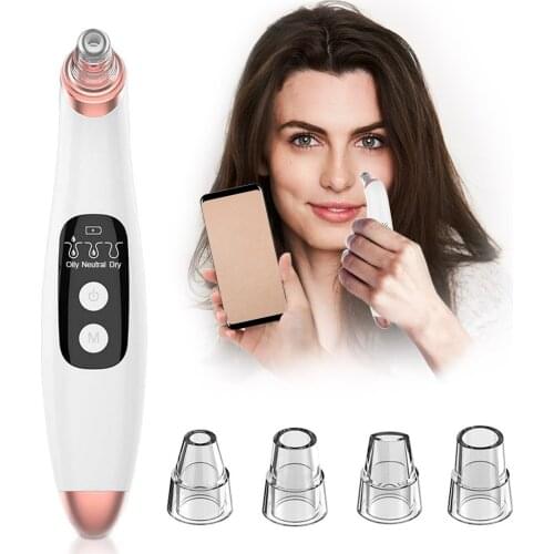 Blackhead Remover Pore Vacuum Electric Facial Cleaner Blackhead Extractor Comedo Removal Beauty Device USB Wifi and App Display