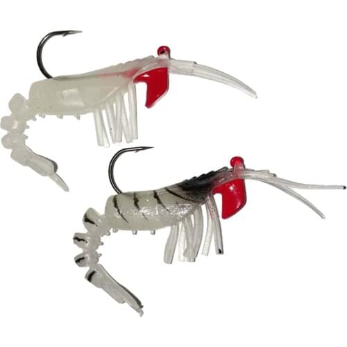 Artificial Soft Bait Luminous Shrimp Fishing Lure Hook Fishing Tackle Freshwater Saltwater Fishing
