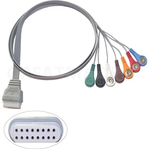 Compatible EDAN 7leads Holter ECG Cable SE-2003 SE-2012 16PIN