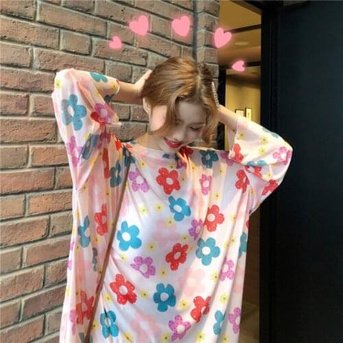 Summer Thin Sexy See-Through Long-Sleeved Ice Silk Blouse Air Conditioning Sunscreen Blouse Women t-Shirt Sunscreen Clothing