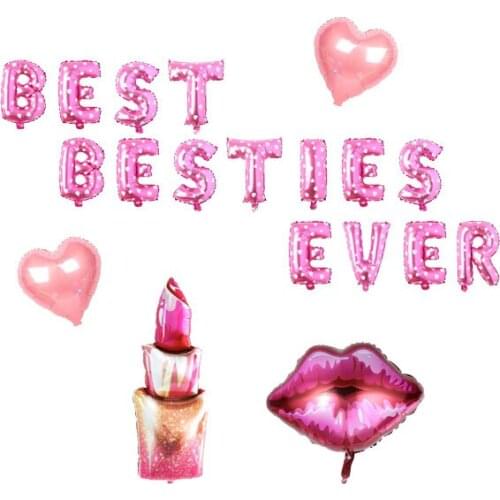 Best Bestie Ever Banner Mylar Foil Balloons Present Ever Friend Forever Worlds Best Bestie Party Decoration Wedding Accessories