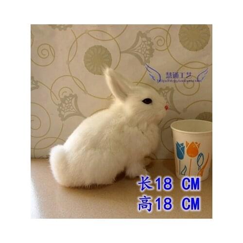 Simulation squatting rabbit 18x18 cm toy model home decoration Scene layout Decoration props ,model birthday gift d002