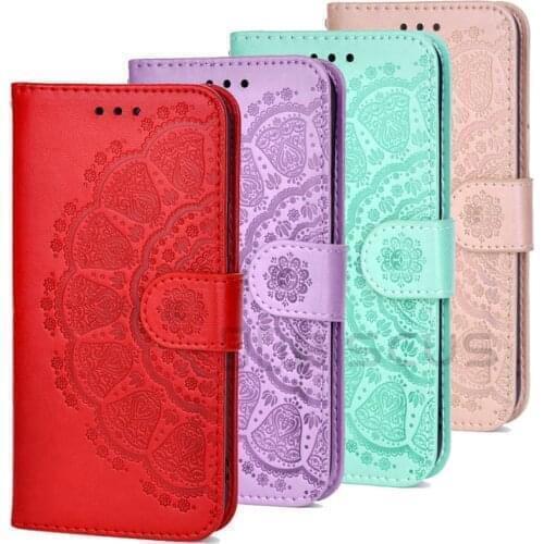 Fashion Floral Leather Phone Case for iPhone 7 8 Plus SE 2020 XR 12 Mini 11 Pro Max X XS Card Wallet Flip with Photo frame