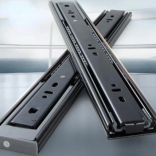 Stainless Steel Drawer Slide Soft Close Drawer 10"- 22" Track Rail Sliding Three-Section Cabinet Slides Furniture Hardware