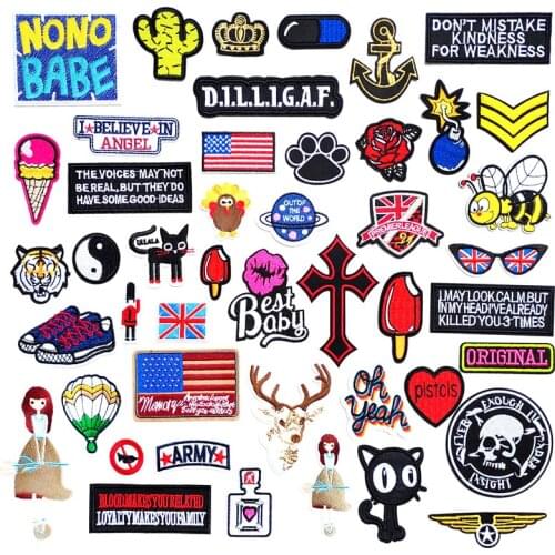 OH YEAH CAT TIGER DIY Iron On Patches Cloth Mend Decorate Sew On Patch Clothes Apparel Sewing Decoration Applique Badges