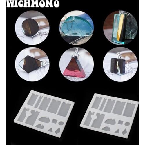 New 1PCS 13 Style Charms Craft DIY Transparent UV Resin Liquid Silicone Combination Molds for Necklace Earring Making Jewelry