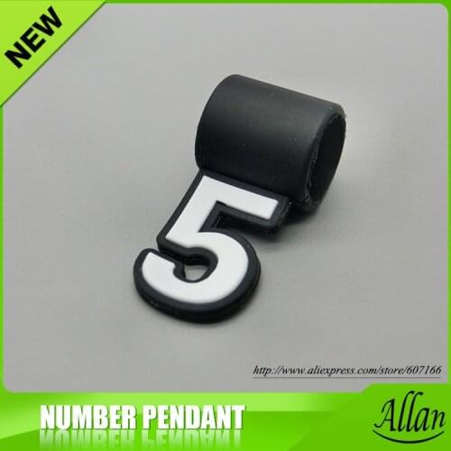 Wholesale silicone number pendant for titanium ion sport necklaces