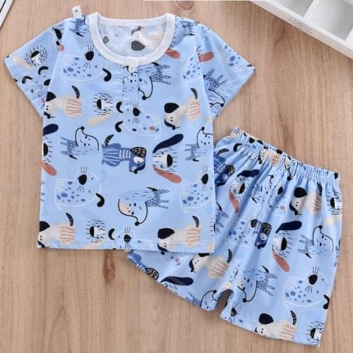 Summer Pajamas Shorts for Baby Boys Clothing Toddler Children Clothes Girl Animal Pajama Sleepwear Nightie Sleep Kids Set Suit