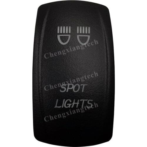 Car Boat Truck Backlit Swtich Cap- Laser Engraving -SPOT LIGHTS-for Led Carling Arb Narva 4x4 RV Rocker Switch, Cover Only