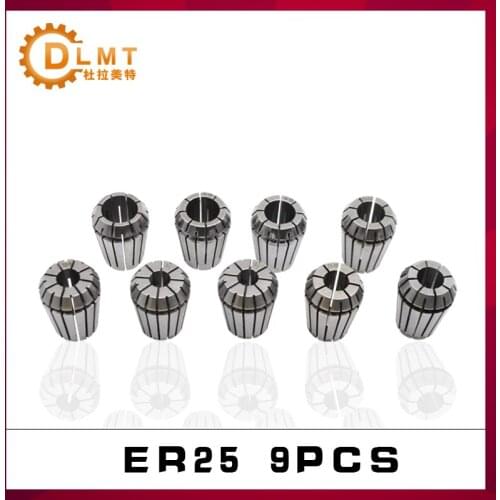 ER25 Spring Clamps 9PCS 3-16MM ER Collet Chuck Set 3 4 5 6 8 10 12 14 16 Milling Tool Holder For CNC Machining Center