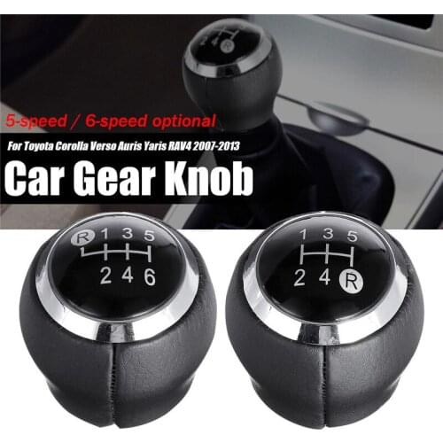 Car Shift Knob 5 6 Speed Lever Gear Stick Shift Knob Head For Toyota Corolla Verso Auris Yaris RAV4 2007-2013