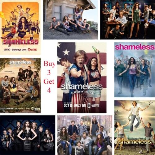 Shamless Posters Movie Wall Stickers White Coated Paper Prints Clear Image Home Decoration Livingroom Bedroom Bar Home Art Brand