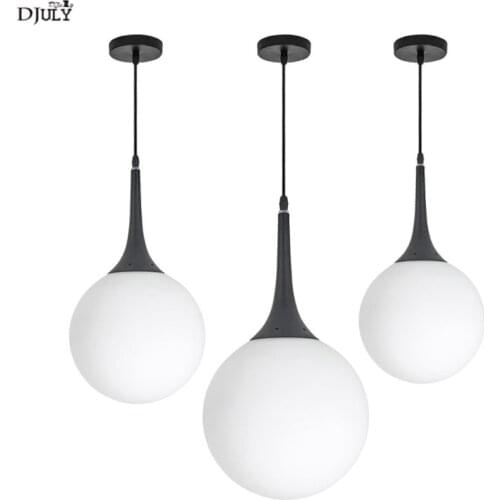 Nordic Danish design white glass ball pendant lights for living room dining room decorative hanging light fixture loft led lamp