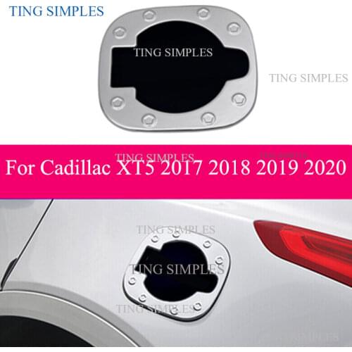 Car Body Styling ABS Chrome Tank Cover Cap Stick Lamp Frame Trim For Cadillac XT5 2017 2018 2019 2020 accessories