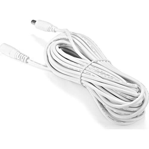 5m/10m 12V 5.5x2.1mm DC Connectors Cable Female to Male Plug Jack Terminals Power DC Extension Wires For Lamp Bulb LED Light