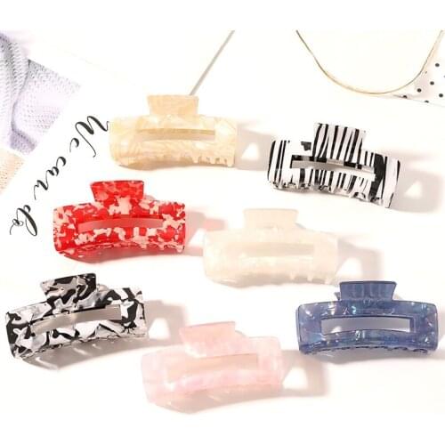 2021 New Claw Clip Women Hair Clips Elegant Colorful Acetate Hair Clips Hair Barrettes Crab for Hair Girls Hair Accessories