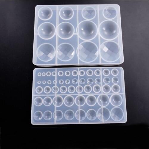 1pcs Half Round Ball Silicone Mold DIY Jewelry Making Tool Moulds UV Epoxy Resin Decorative Craft
