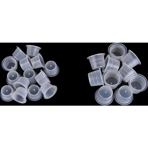 100Pcs Plastic Cups Caps Supply Professional Permanent Dia 16/19mm Tattoo Accessory for Tattoo Machine