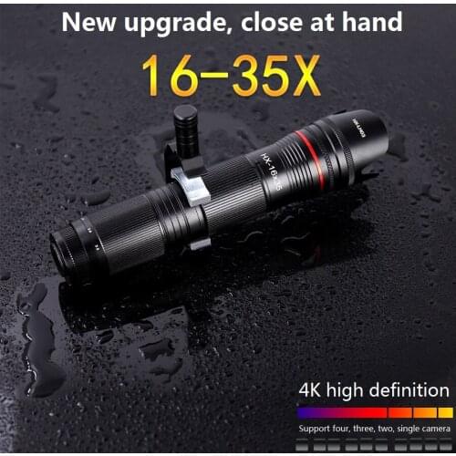 16-35X Zoom Telephoto Lens HD Monocular Telescope Phone Camera Lens for iPhone Samsung Android Smartphone Mobile