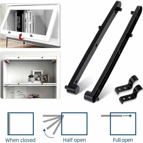 2Pcs/set Hidden Door Slide Track Plastic Slide Ambry Slippery Course Door 90 Degrees Open Flip Slide Track Accessories Hardware