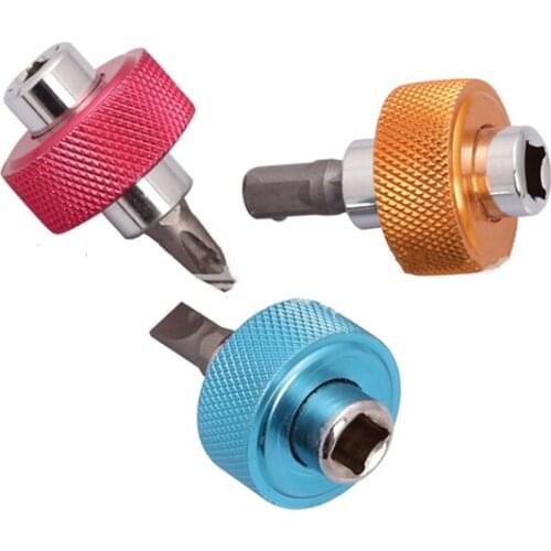 3PCS Mini Screwdrivers 1/4 Inch Square Adapter #2 PH Screwdriver And 1/4 Inch X 6mm Slotted Screwdriver Bit For Tight Spaces