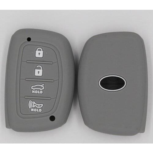 3PC silicone rubber car key case cover set shell For Hyundai I45 Ix35 I40 Elantra Sonata Mistra Santa F Tucson 4BTNS Fodling Key