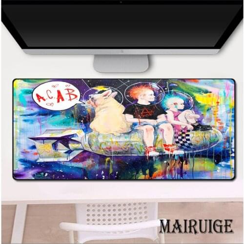 40*90cm Watercolor oil painting art Gaming Computer Large Mouse Pad Gamer Locking Edge Keyboard XXL DeskMat Keyboard PC MiceMats