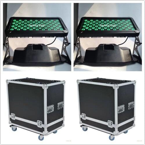 6pcs+3flycases) Aluminum Alloy city light outdoor led wash rgbw color light 4in1 quad city color rgbw led 60x10w