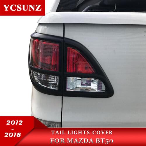 2018 For Mazda BT50 Accessories Matte Black Rear Lamp Lights Cover For Mazda BT-50 2012 -2018 2019 2020 Car Styling Ycsunz