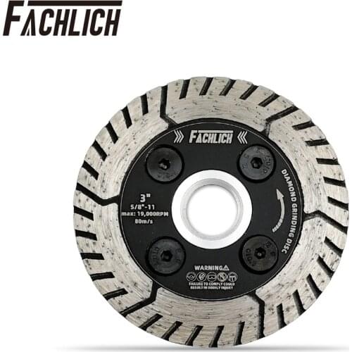 FACHLICH 1pc Diameter 3" 4.5" 5" Diamond Dual Saw Blade Cutting Wheel Grindng Disc Cutter Grind Sharpen Granite Marble Concrete