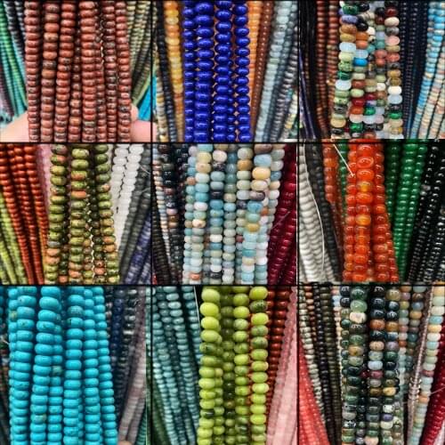 Fashion jewelry 6x10mm loose bead round bead bracelet stone necklace suitable for men and women DIY Charm Amulet series