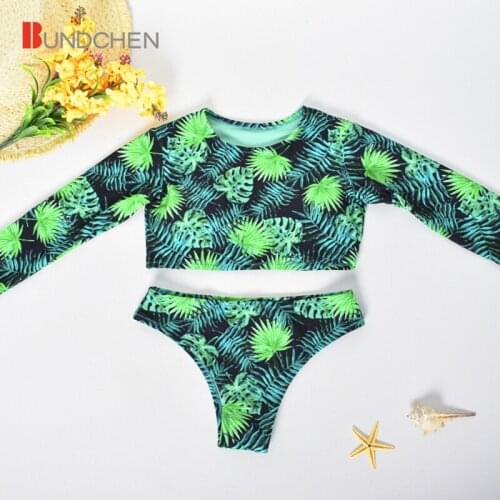 Baby Swimwear Cute Summer Baby Girl Swimwear Long Sleeved Quick Dry Swimsuit 2Pcs Suit Rash Guard Bikini Spandex