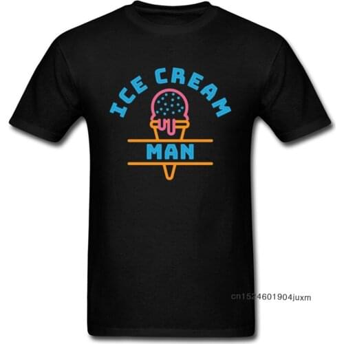 Tops T Shirt for Men T-Shirt Geek Ice Cream Man Funny Saying Tees Cartoon Summer Black Tshirt Letter Simple Boyfriend Gift Shirt