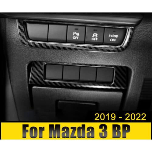 Stainless Steel Car Interior Headlight Lamp Switch Button Decoration Cover Trim Sticker For Mazda 3 Axela 2019 2020 Accessories
