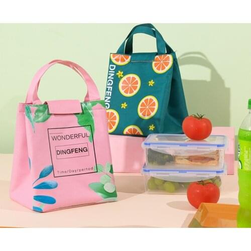 New Lunch Bag Multifunction Cooler Bag Multicolor Waterproof Women Hand Pack Thermal Breakfast Box Portable Picnic Causal Travel