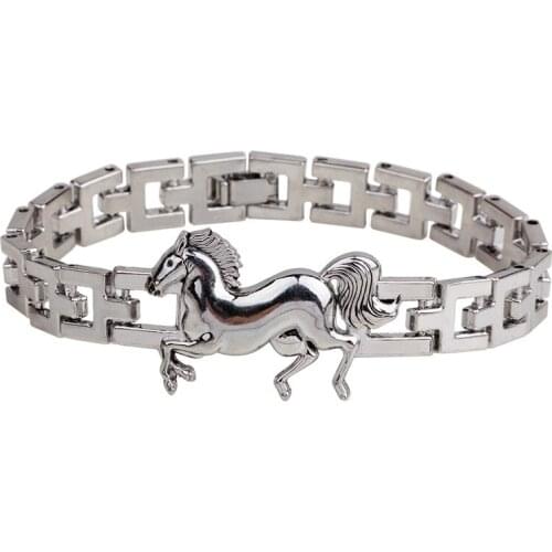 New Simple and Generous Horse To Bracelet Jewelry Wholesale Clasp Bracelet Titanium Steel Bracelet Wholesale Bulk Charm Bracelet