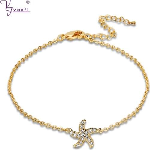 New Style High Quality Gold Color Star Shape Bracelets & Bangles For Women