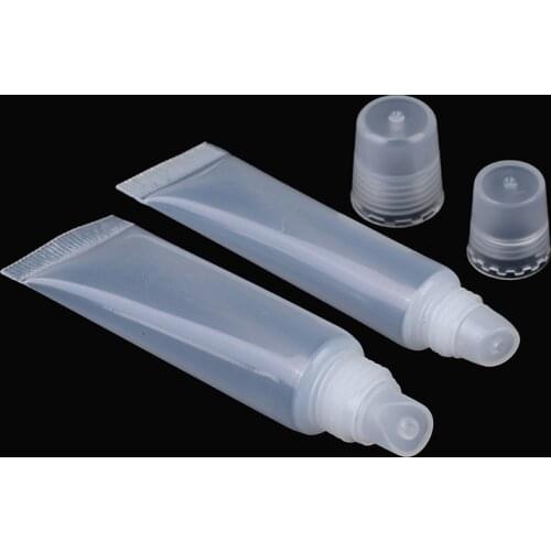 1pc 8/10/15ML Clear Lip Gloss Tube Container Empty Lip Gloss Tubes Lipstick Tube Lip Balm Soft Tube Makeup Squeeze