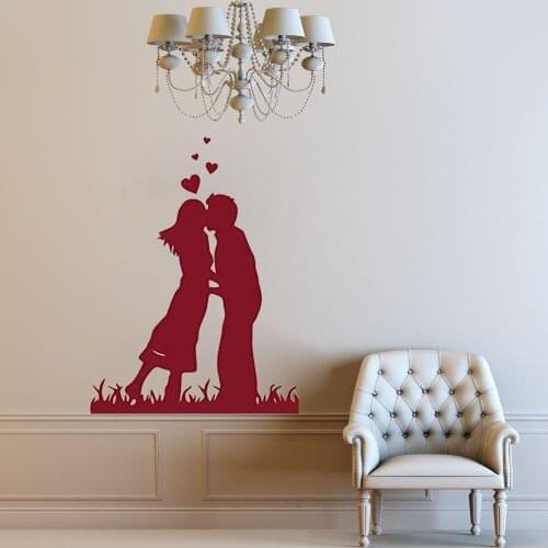 Love Romantic Wall Decal Interior Design Art Home Decor for Couple Bedroom Living Room Door Window Vinyl Stickers Mural Q234