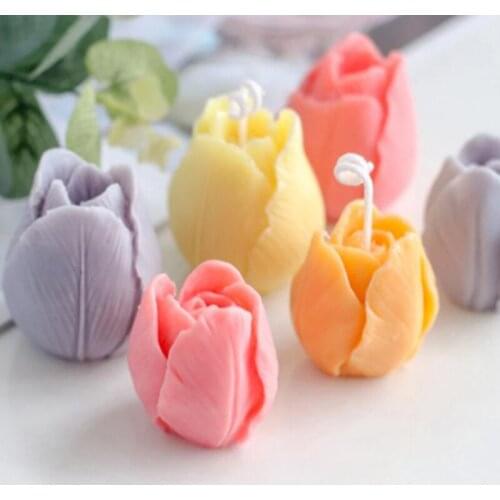 Silicone Candle Molds Resin Clay Soap Mold Gumpaste Chocolate Fondant Cake Decorating Tools